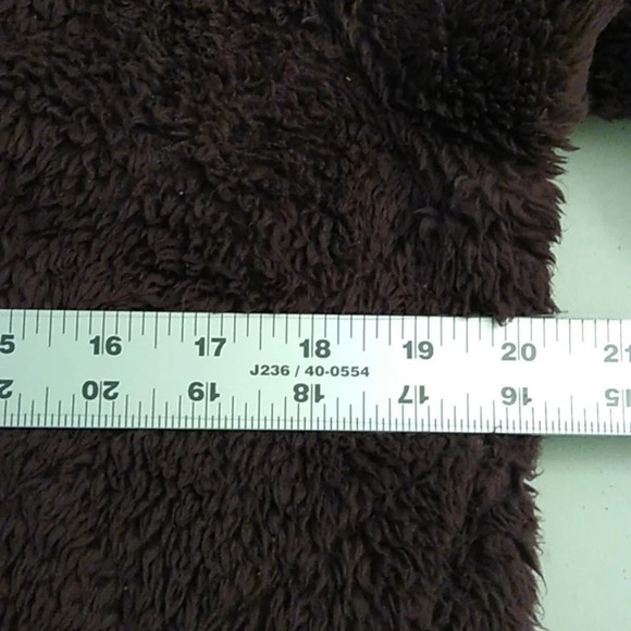 ST. JOHNS BAY ZIP UP TEDDY JACKET WITH CUT DIAMOND PATTERN, PURPLE - Picture 3 of 9